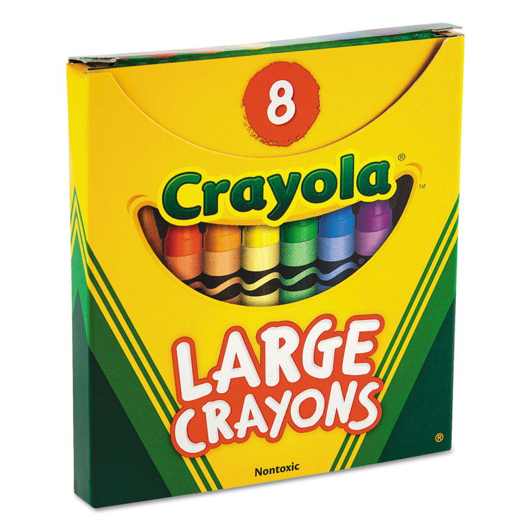 Crayola Large Wax Crayons - 8 pack